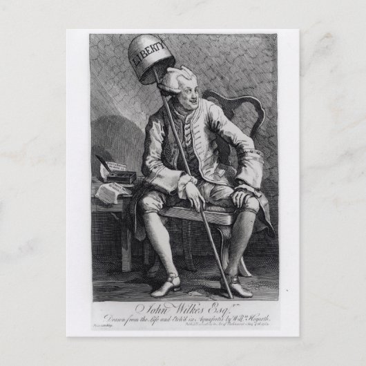 John Wilkes 1763 Briefkaart (Voorkant)