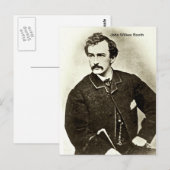 John Wilkes Booth Briefkaart (Voorkant / Achterkant)