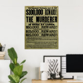 John Wilkes Booth Gezocht Poster (Thuiskantoor)
