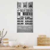 John Wilkes Booth Gezocht Poster (Keuken)