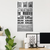 John Wilkes Booth Gezocht Poster (Thuiskantoor)