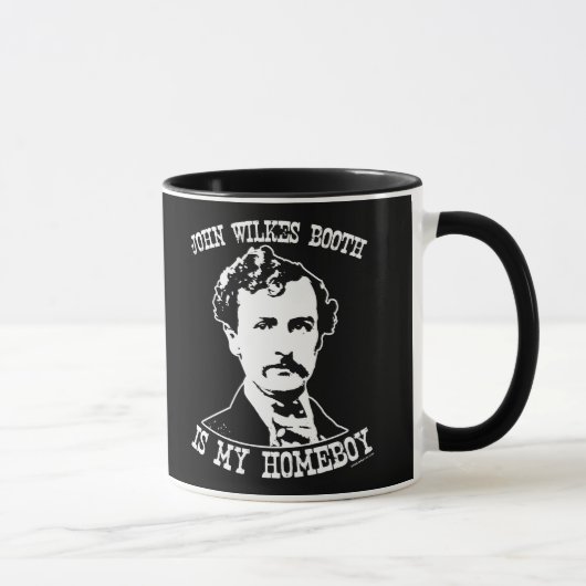 john wilkes booth is mijn huisjongen mok (Rechts)