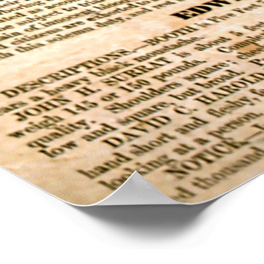 John Wilkes Booth wilde moord Poster (Hoek)