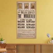 John Wilkes Booth wilde poster Abe Lincoln moord Canvas Afdruk (Insitu (Woonkamer))