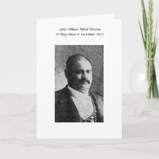 John William "Blind" Boone Kaart (Voorkant)