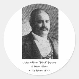 John William "Blind" Boone Ronde Sticker