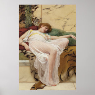 John William Godward - A Siesta Poster