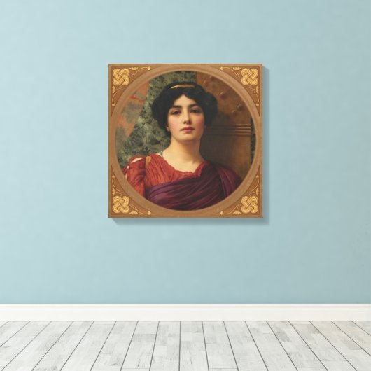 John William Godward Contemplation CC0634 Canvas Afdruk (Insitu (Houten vloer))