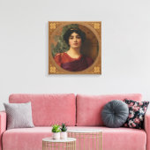 John William Godward Contemplation CC0634 Canvas Afdruk (Insitu (Woonkamer))