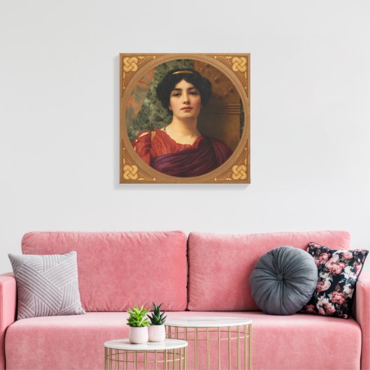 John William Godward Contemplation CC0634 Canvas Afdruk (Insitu (Woonkamer))