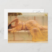 John William Godward-Girl in gele drapery Briefkaart (Voorkant / Achterkant)