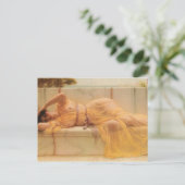 John William Godward-Girl in gele drapery Briefkaart (Staand voorkant)