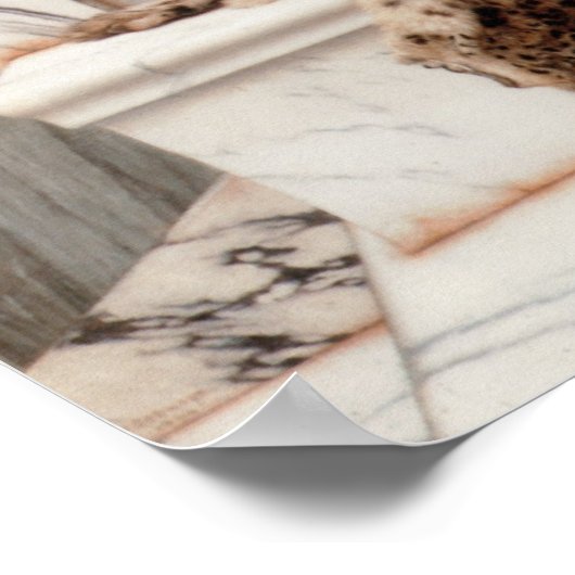 John William Godward - In de Dagen van Sappho Poster (Hoek)