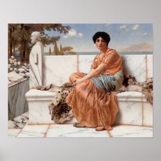 John William Godward - In de Dagen van Sappho Poster (Voorkant)