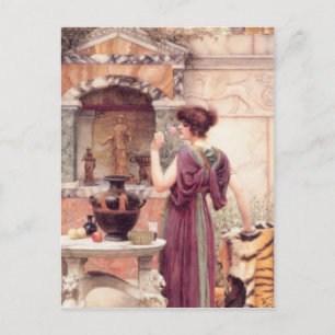 John William Godward - In de tuin Briefkaart