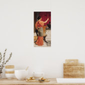 John William Godward - Lesbia met haar Sparrow Poster (Keuken)