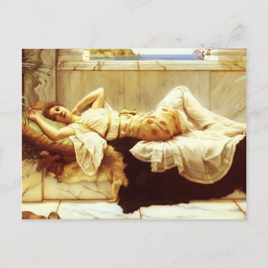 John William Godward- Liegende Briefkaart (Voorkant)