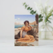 John William Godward met Violets Wreathed en Rob Briefkaart (Staand voorkant)