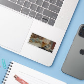 John William Godward - Mischief en rust Sticker (Laptop met iPhone)