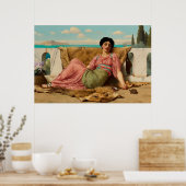 John William Godward over het stille huisdier Poster (Keuken)