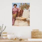 John William Godward - Tranquility 1914 Poster (Keuken)