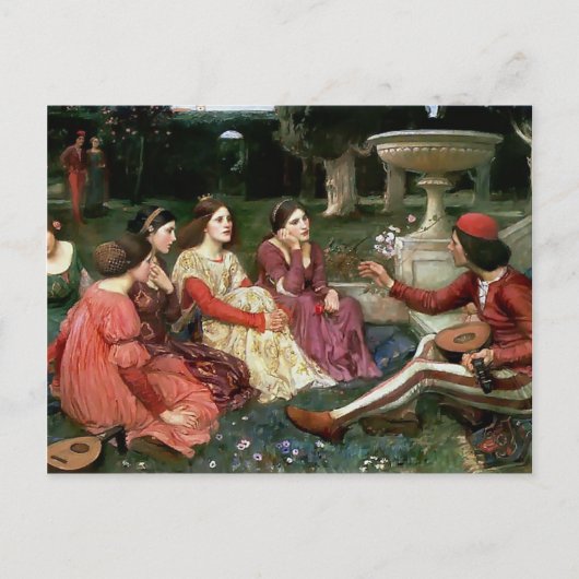 John William Waterhouse- A Tale van het Decameron Briefkaart (Voorkant)