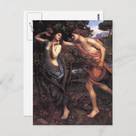 John William Waterhouse-Apollo en Daphne Briefkaart (Voorkant / Achterkant)