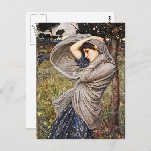 John William Waterhouse - Boreas Briefkaart (Voorkant / Achterkant)