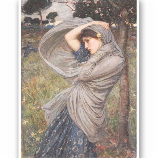John William Waterhouse - Boreas Sticker (Voorkant)