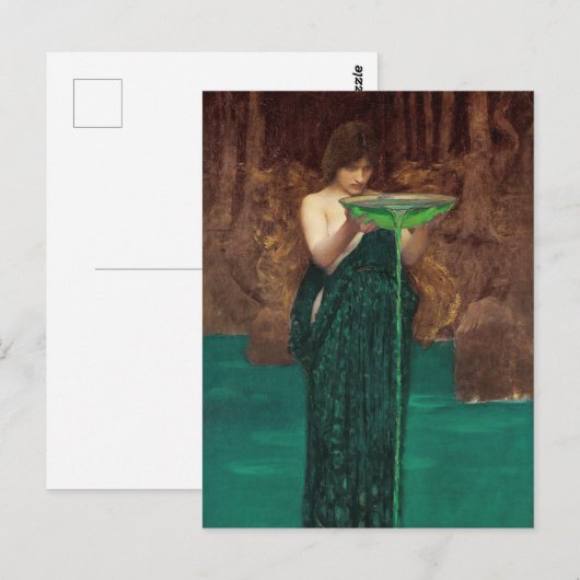 John William Waterhouse Circe Invidiosa Mythologic Briefkaart (Voorkant / Achterkant)