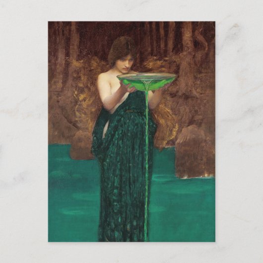 John William Waterhouse Circe Invidiosa Mythologic Briefkaart (Voorkant)