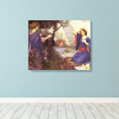 John William Waterhouse - De aankondiging Canvas Afdruk (Insitu (Houten vloer))