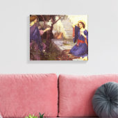 John William Waterhouse - De aankondiging Canvas Afdruk (Insitu (Woonkamer))