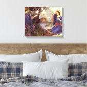 John William Waterhouse - De aankondiging Canvas Afdruk (Insitu (Slaapkamer))