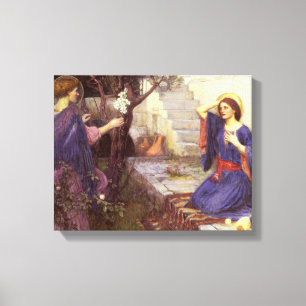 John William Waterhouse - De aankondiging Canvas Afdruk