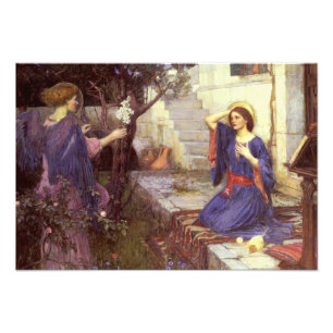 John William Waterhouse - De aankondiging Foto Afdruk