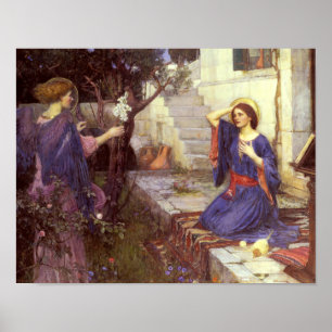 John William Waterhouse - De aankondiging Poster