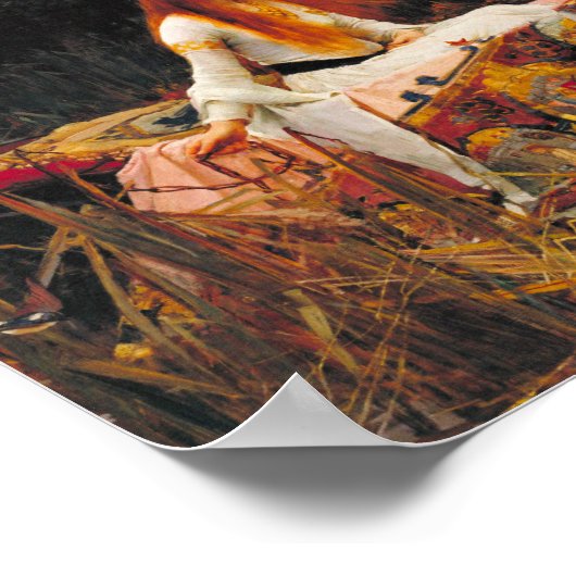 John William Waterhouse - de dame van Shalott Poster (Hoek)
