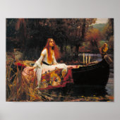 John William Waterhouse - de dame van Shalott Poster (Voorkant)
