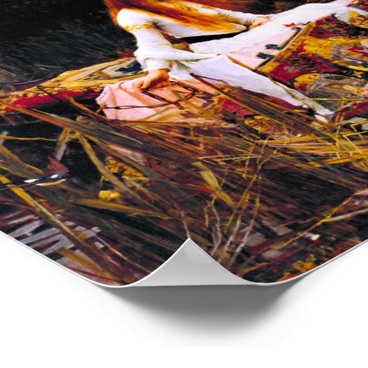 John William Waterhouse: De dame van Shalott Poster (Hoek)