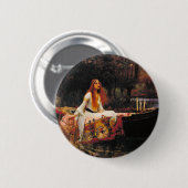 John William Waterhouse - de dame van Shalott Ronde Button 5,7 Cm (Voorkant /achterkant)