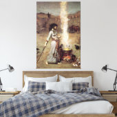 John William Waterhouse - De magische cirkel Canvas Afdruk (Insitu (Slaapkamer))