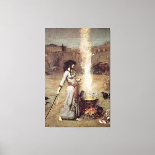 John William Waterhouse - De magische cirkel Canvas Afdruk