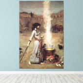 John William Waterhouse - De magische cirkel Canvas Afdruk (Insitu (Houten vloer))