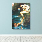 John William Waterhouse De Siren Canvas Afdruk (Insitu (Houten vloer))