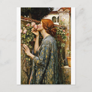 John William Waterhouse - de ziel van het Roos Briefkaart