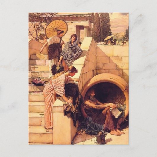 John William Waterhouse- Diogenes Briefkaart (Voorkant)