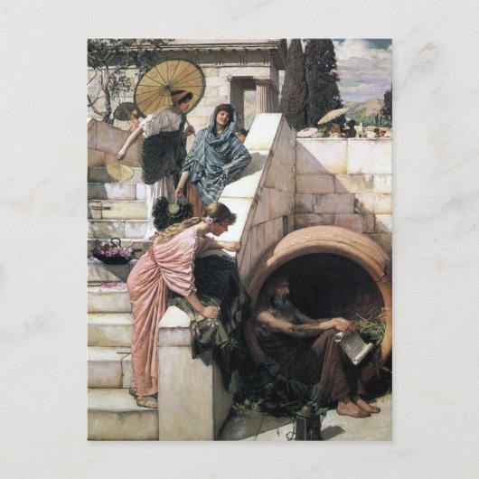 John William Waterhouse - Diogenes Briefkaart (Voorkant)