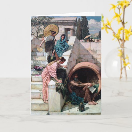 John William Waterhouse Diogenes Kaart (Gele Bloem)