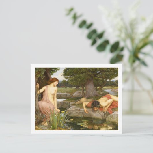 John William Waterhouse, Echo en Narcissus Briefkaart (Staand voorkant)